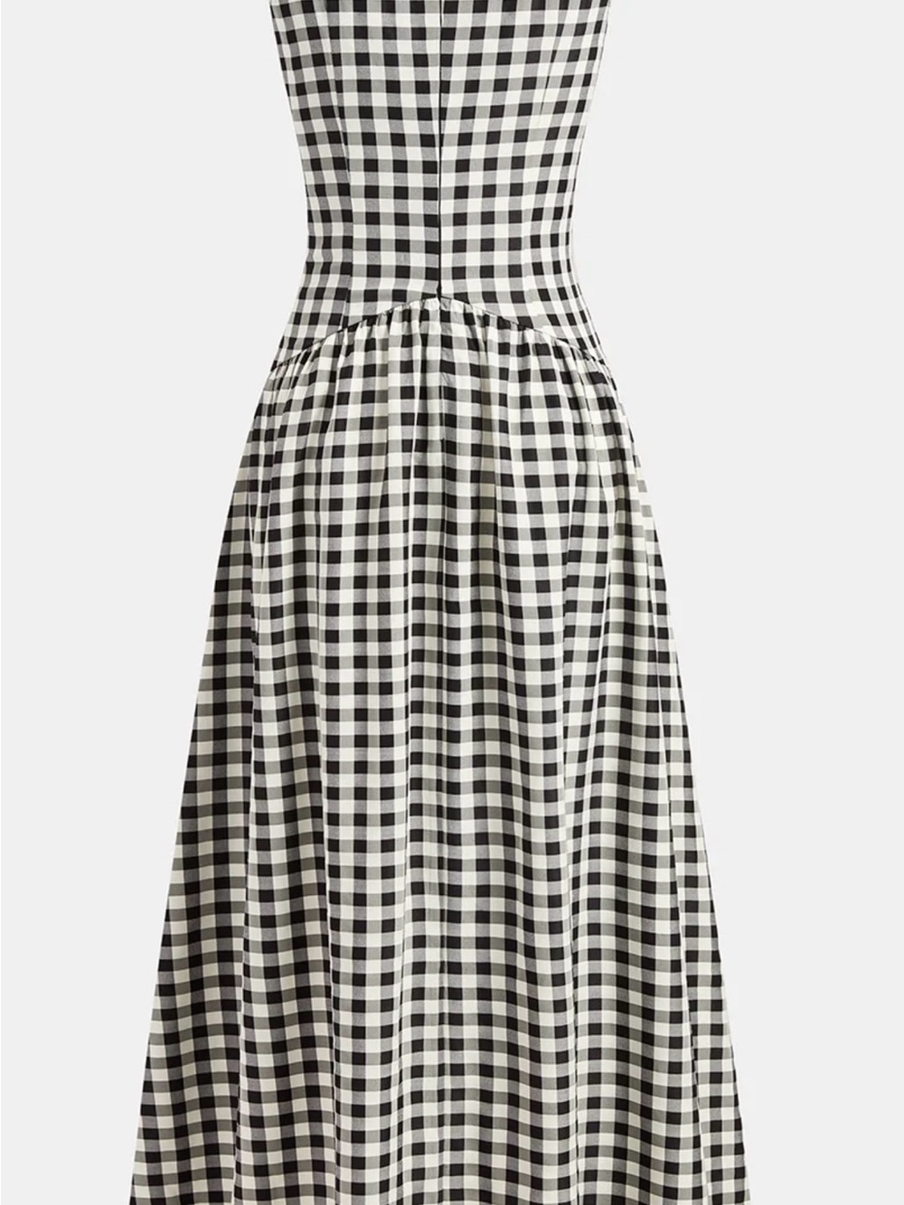 Commense Sleeveless Lace Trim Gingham Maxi Dress - Large - Picture 4 of 6